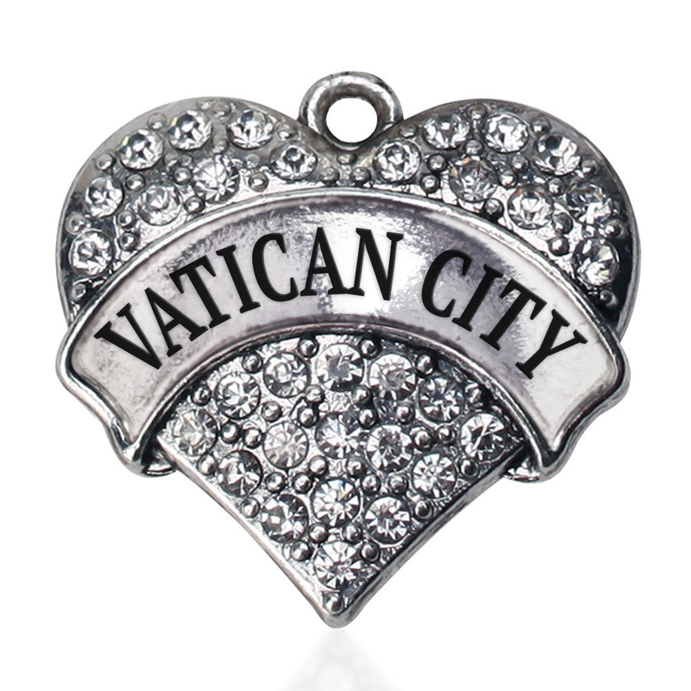 Vatican City  Pave Heart Charm