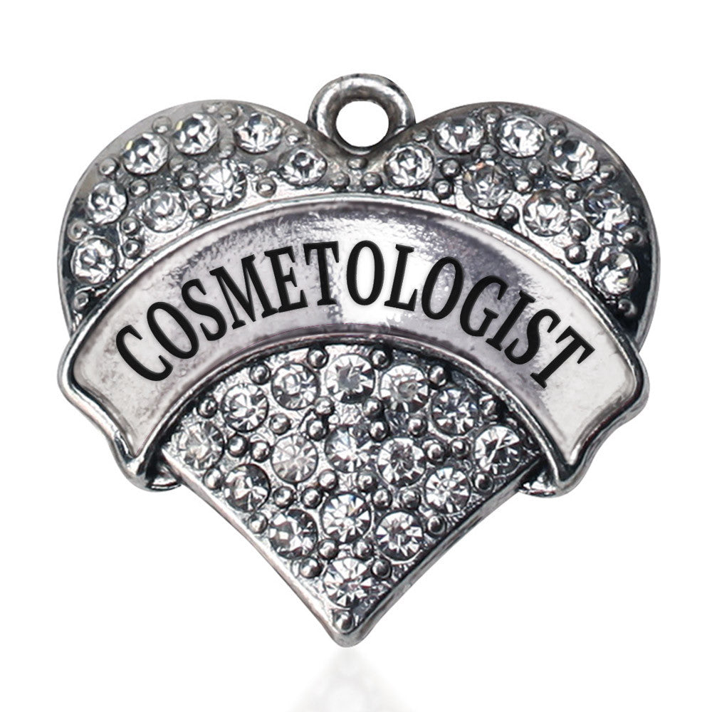 Cosmetologist  Pave Heart Charm