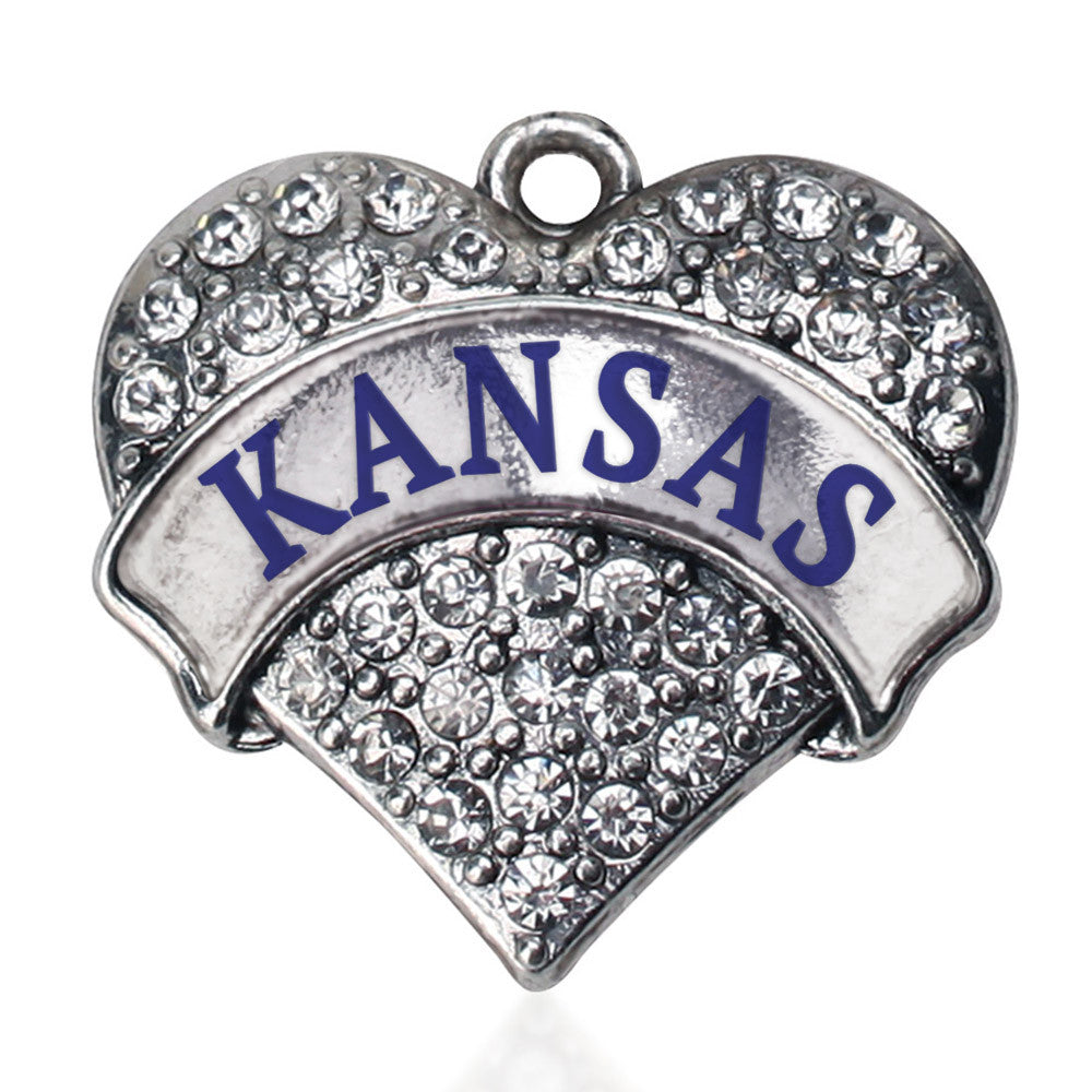 Kansas Pave Heart Charm