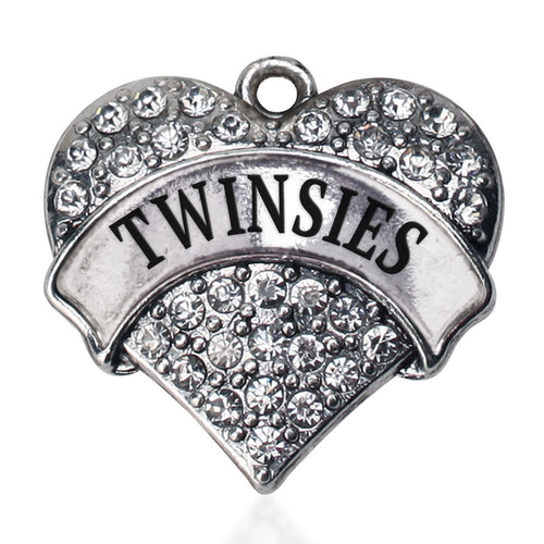 Twinsies Pave Heart Charm
