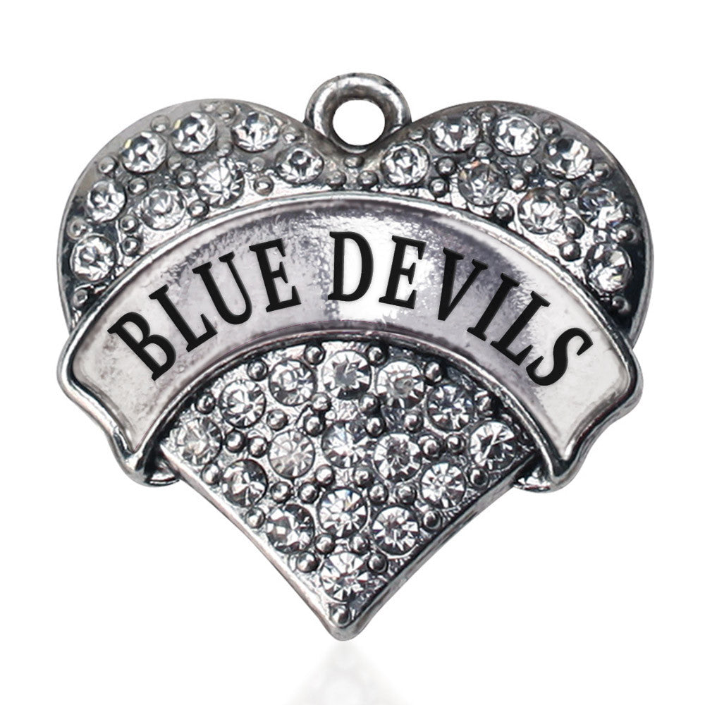Blue Devils  Pave Heart Charm