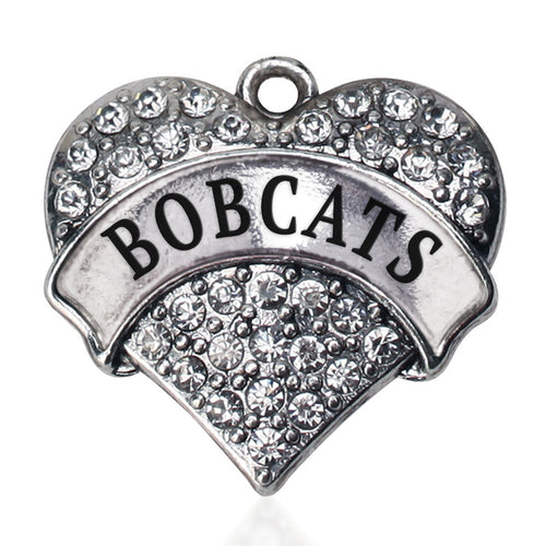 Bobcats  Pave Heart Charm