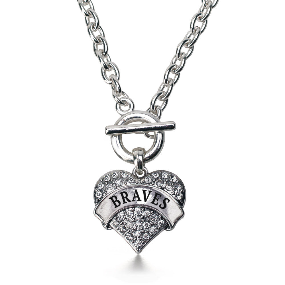 Braves Pave Heart Charm