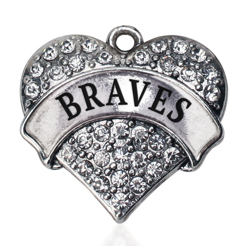 Braves Pave Heart Charm