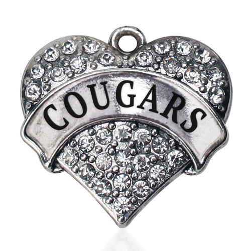 Cougars Pave Heart Charm