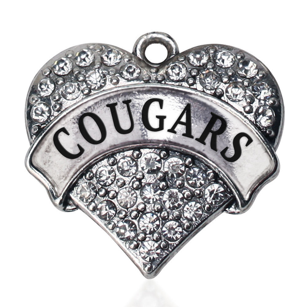 Cougars Pave Heart Charm