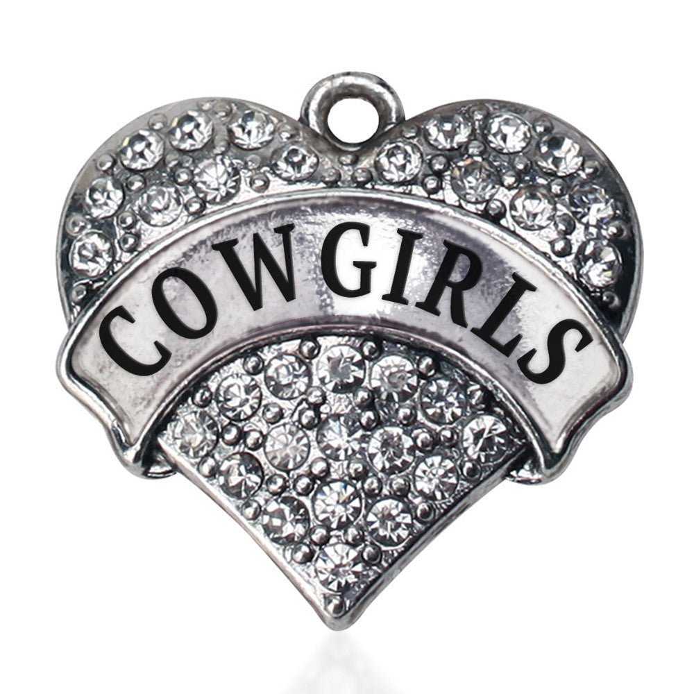 Cowgirls Pave Heart Charm