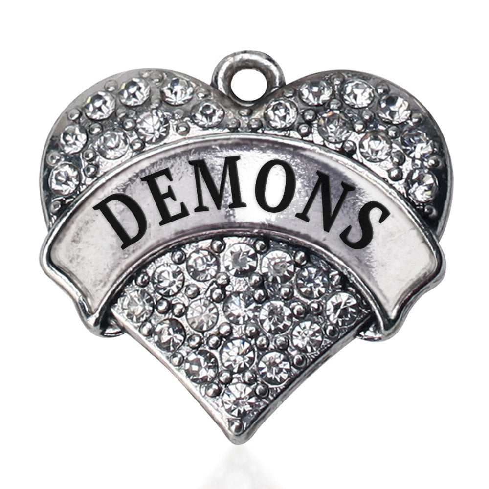 Demons Pave Heart Charm