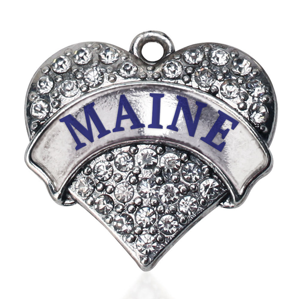 Maine Pave Heart Charm