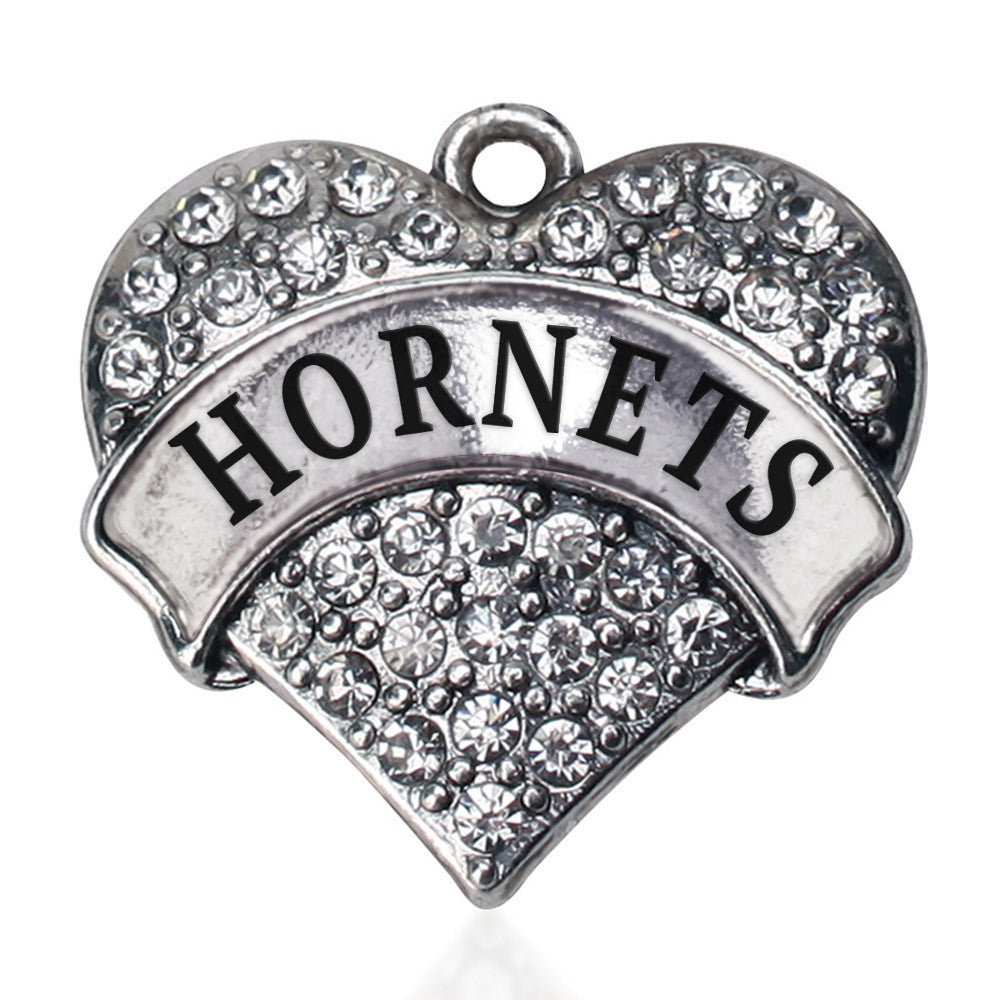 Hornets Pave Heart Charm