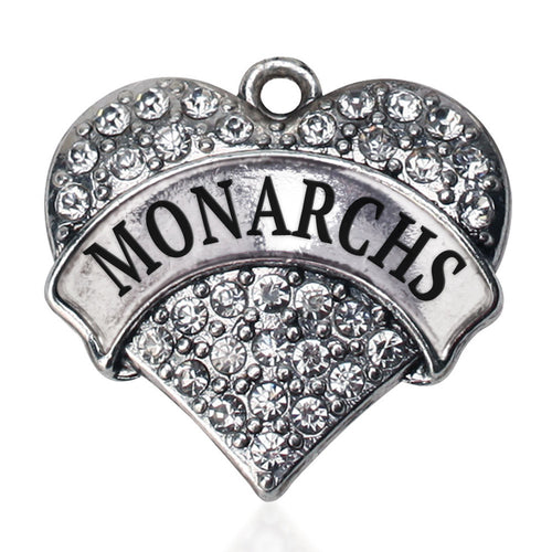 Monarchs Pave Heart Charm