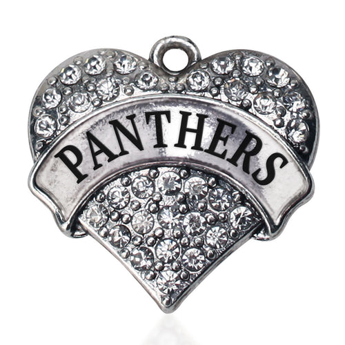 Panthers  Pave Heart Charm