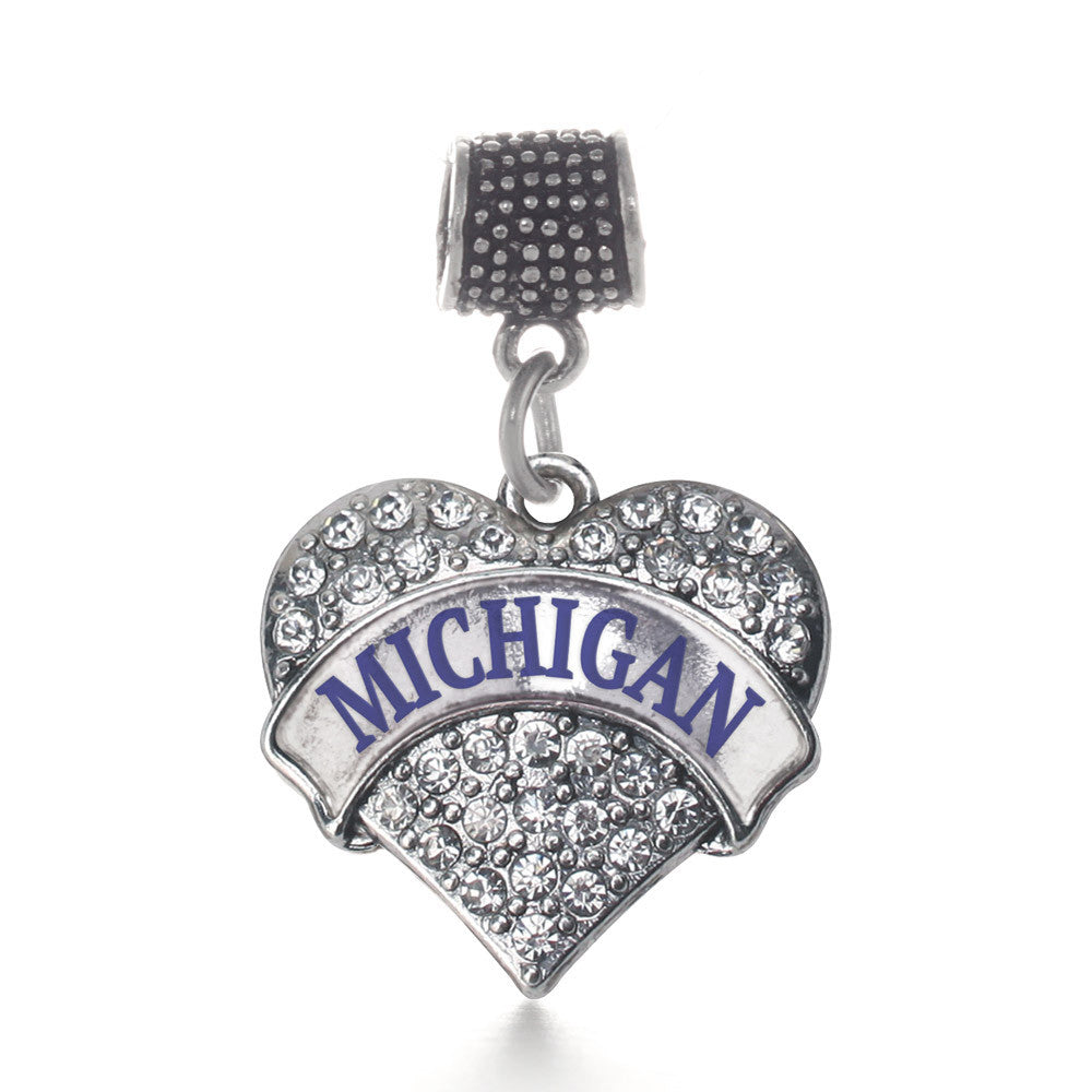 Michigan Pave Heart Charm