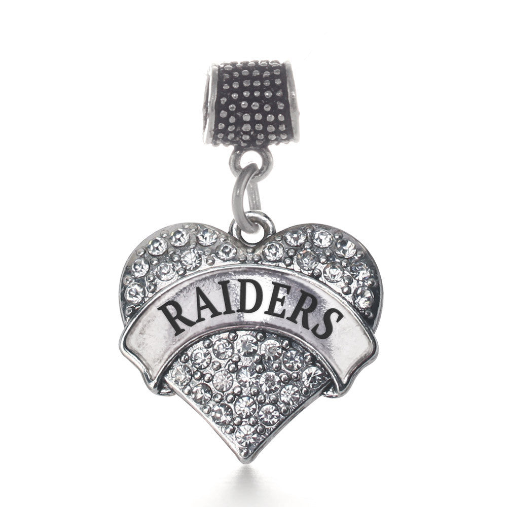 Raiders Pave Heart Charm