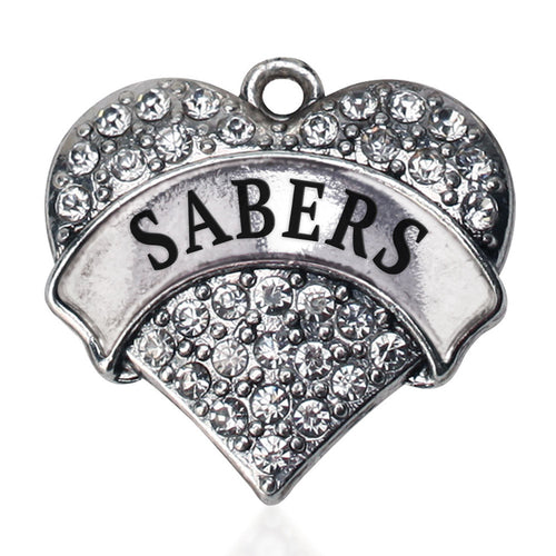 Sabers  Pave Heart Charm