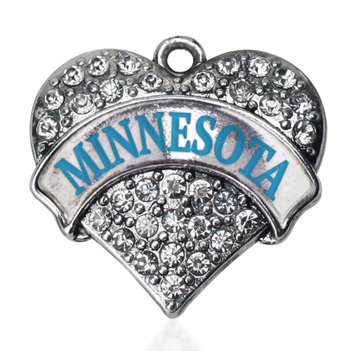 Minnesota Pave Heart Charm