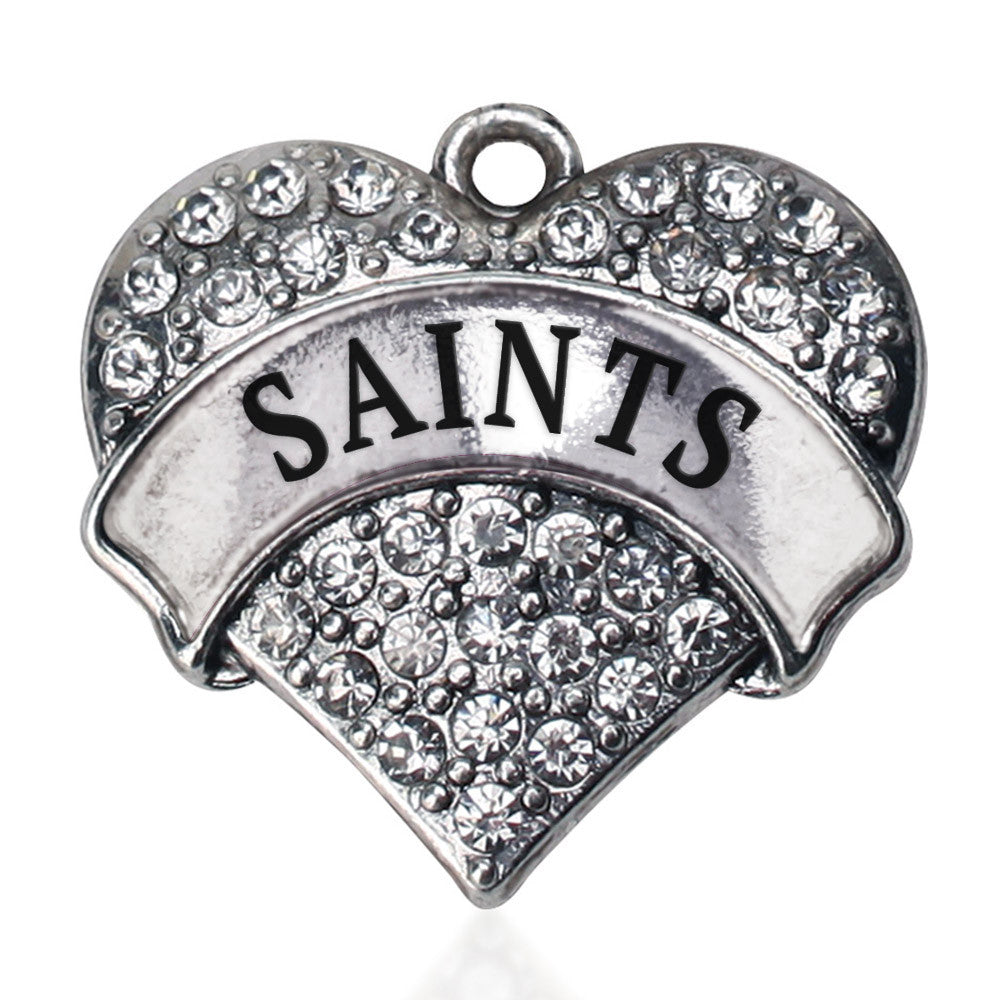 Saints Pave Heart Charm