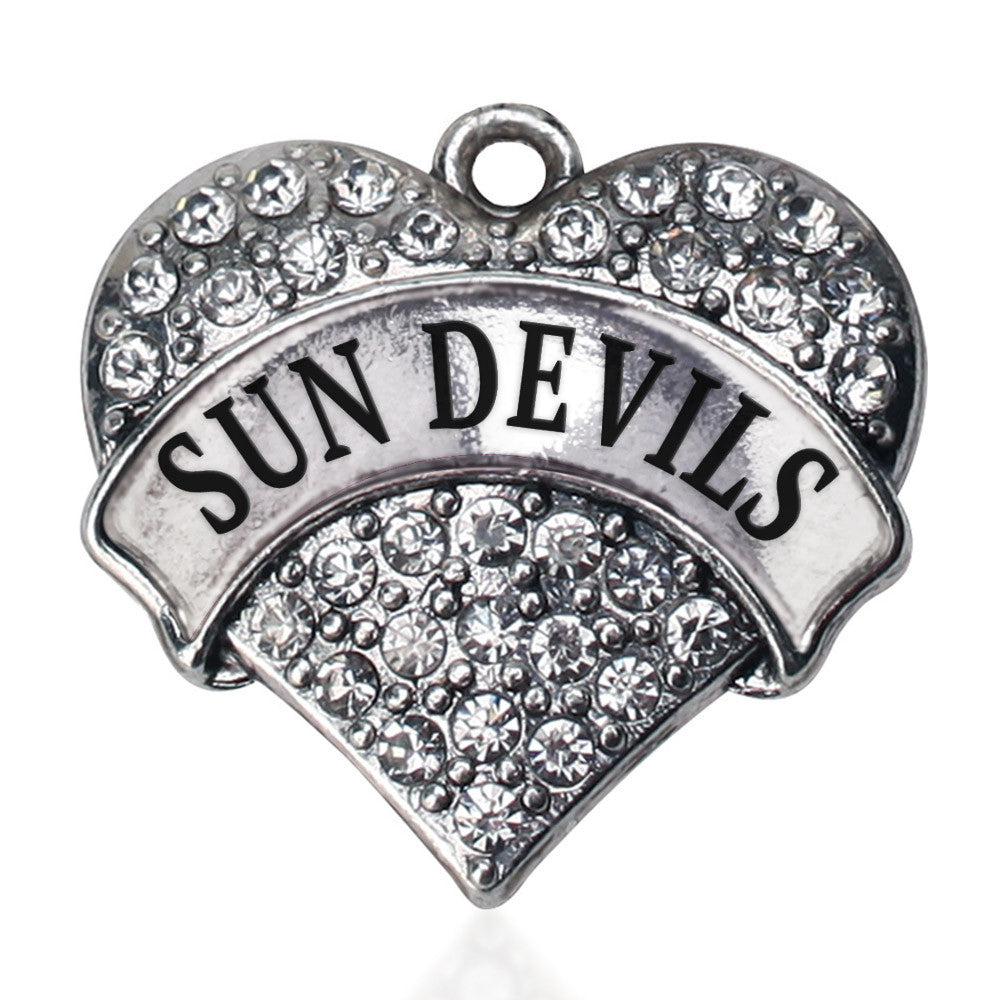 Sun Devils Pave Heart Charm
