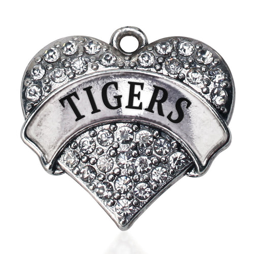 Tigers Pave Heart Charm