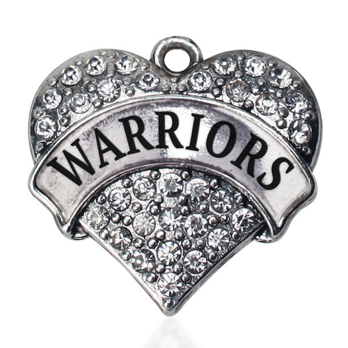 Warriors Pave Heart Charm