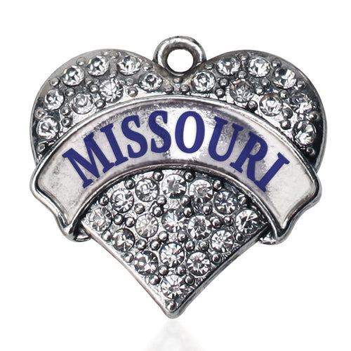 Missouri Pave Heart Charm