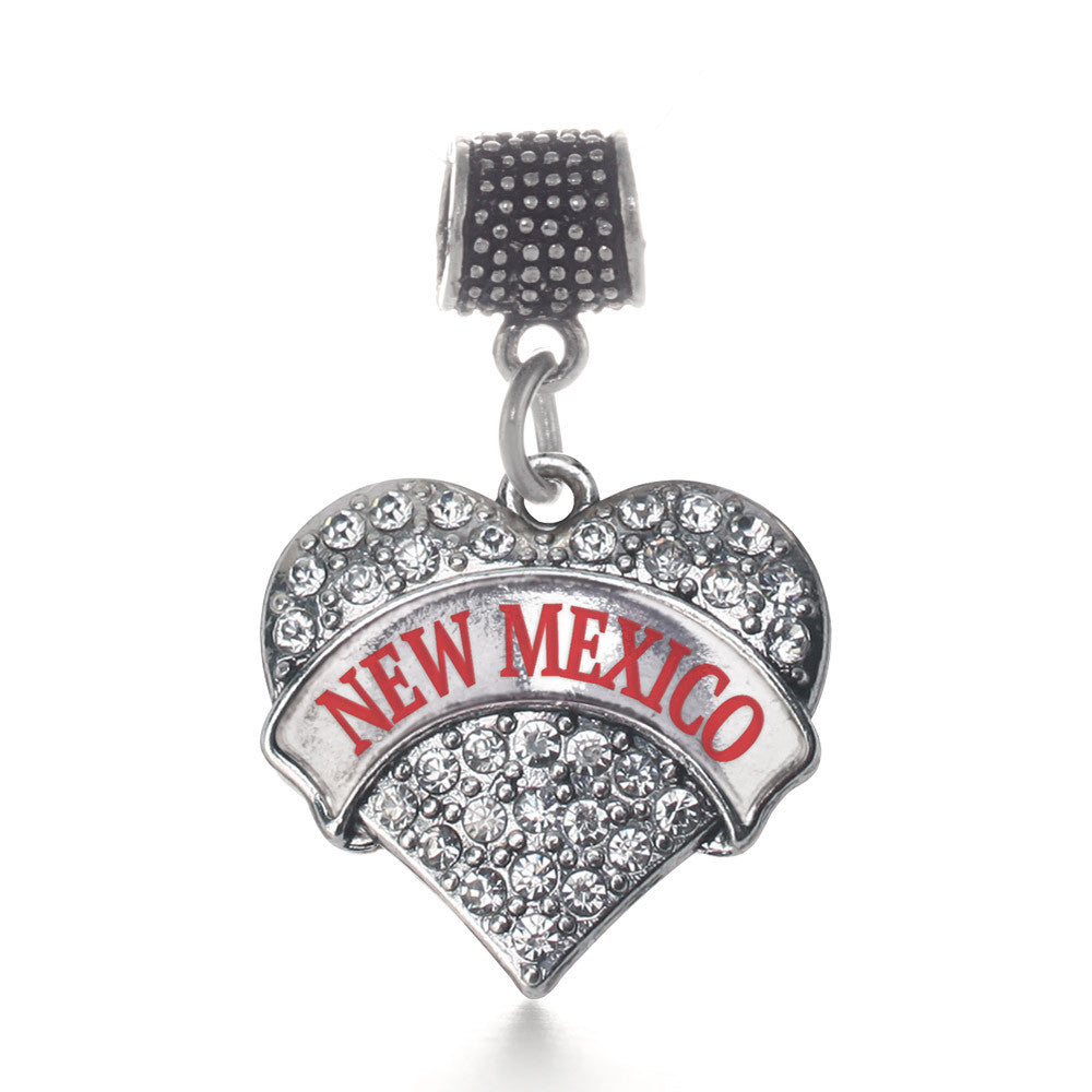 New Mexico Pave Heart Charm