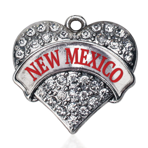 New Mexico Pave Heart Charm