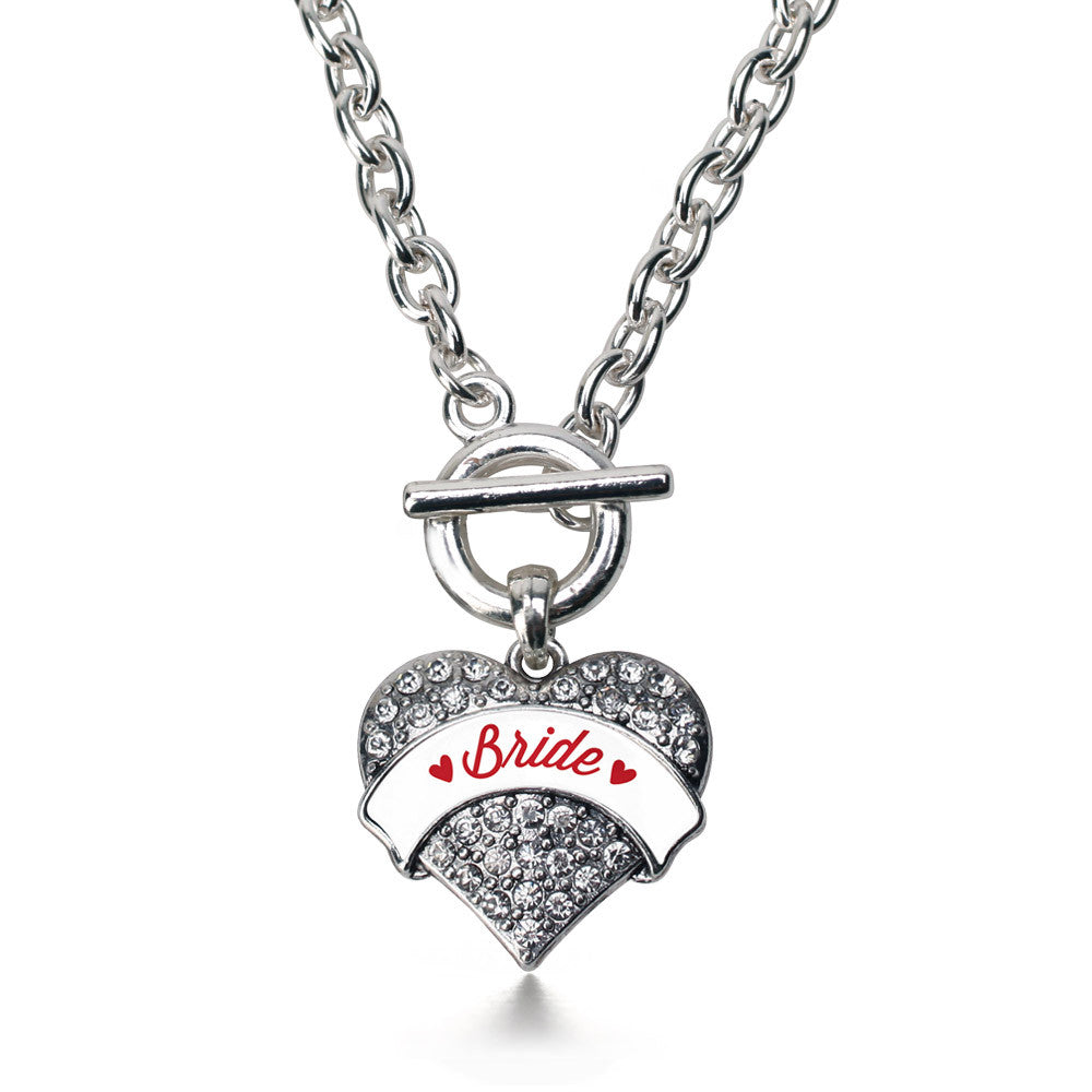 Red Bride Pave Heart Charm
