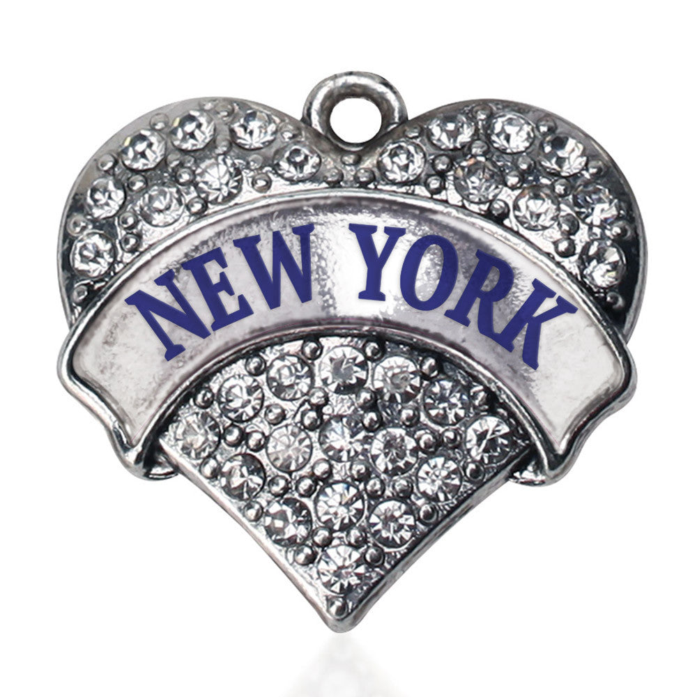 New York Pave Heart Charm