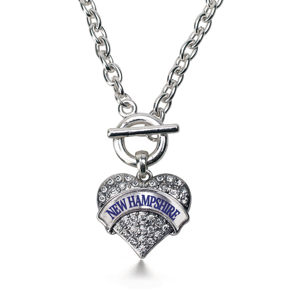 New Hampshire Pave Heart Charm