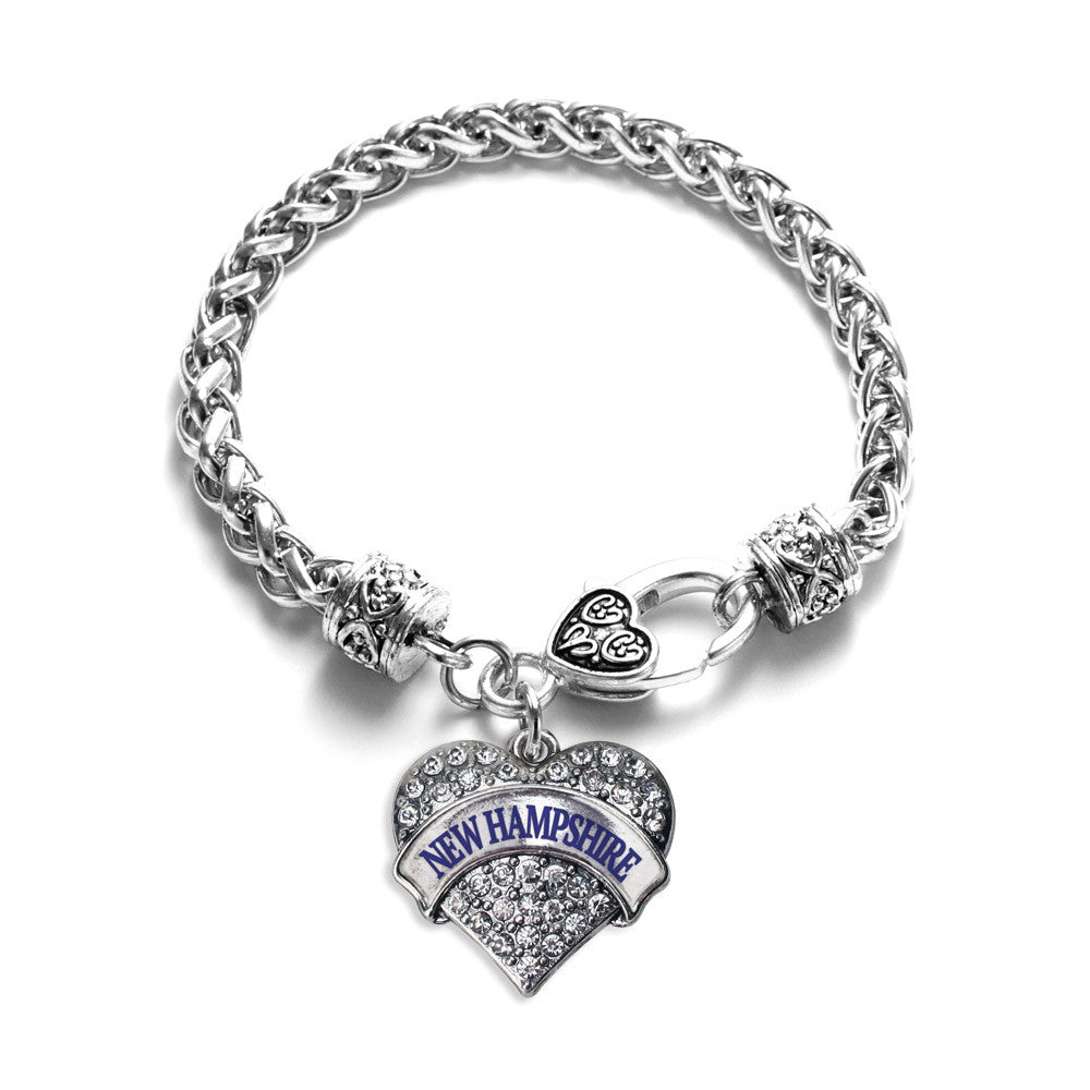 New Hampshire Pave Heart Charm