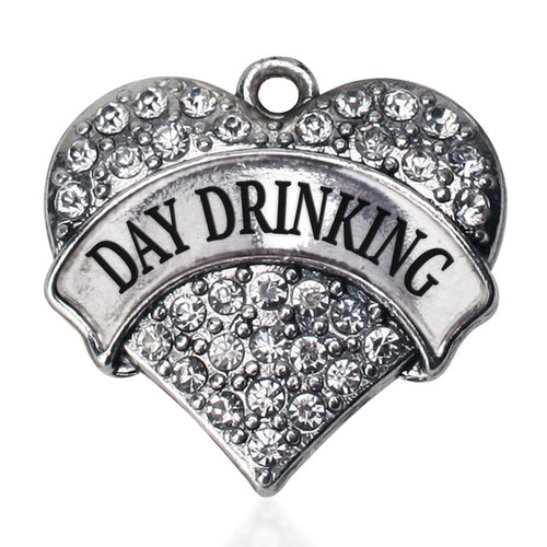 Day Drinking Pave Heart Charm