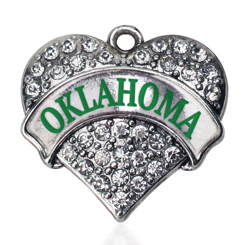 Oklahoma Pave Heart Charm