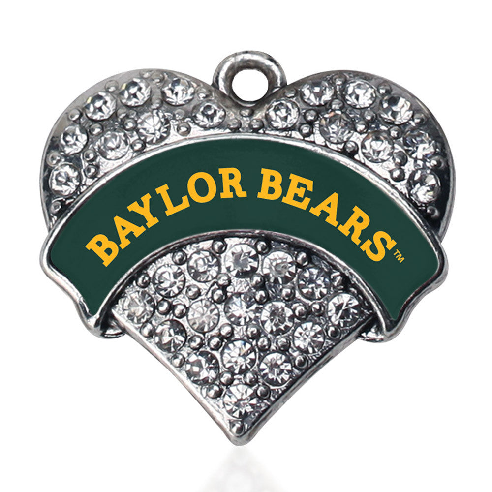 Baylor Bears [NCAA] Pave Heart Charm