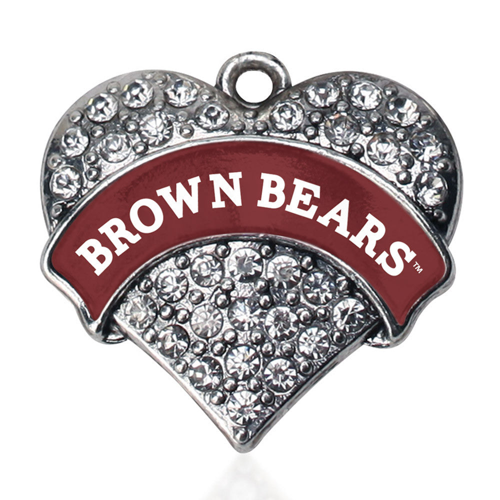 Brown University Bears [NCAA] Pave Heart Charm