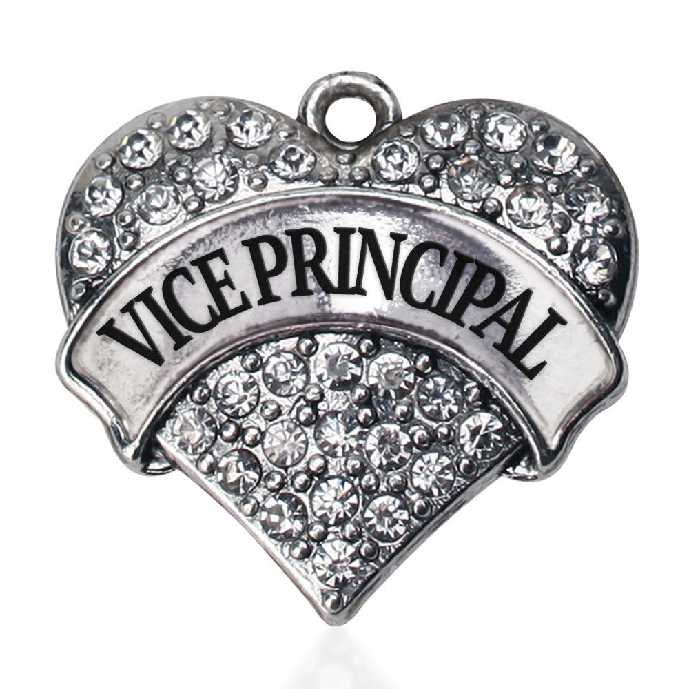 Vice Principal  Pave Heart Charm