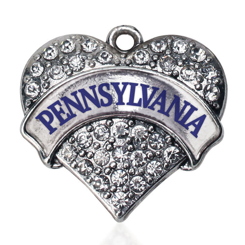 Pennsylvania Pave Heart Charm