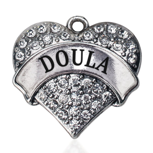Doula  Pave Heart Charm