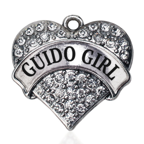 Guido Girl  Pave Heart Charm