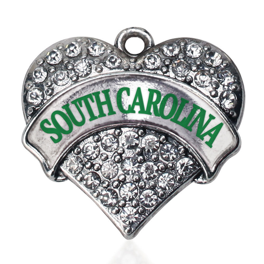 South Carolina Pave Heart Charm