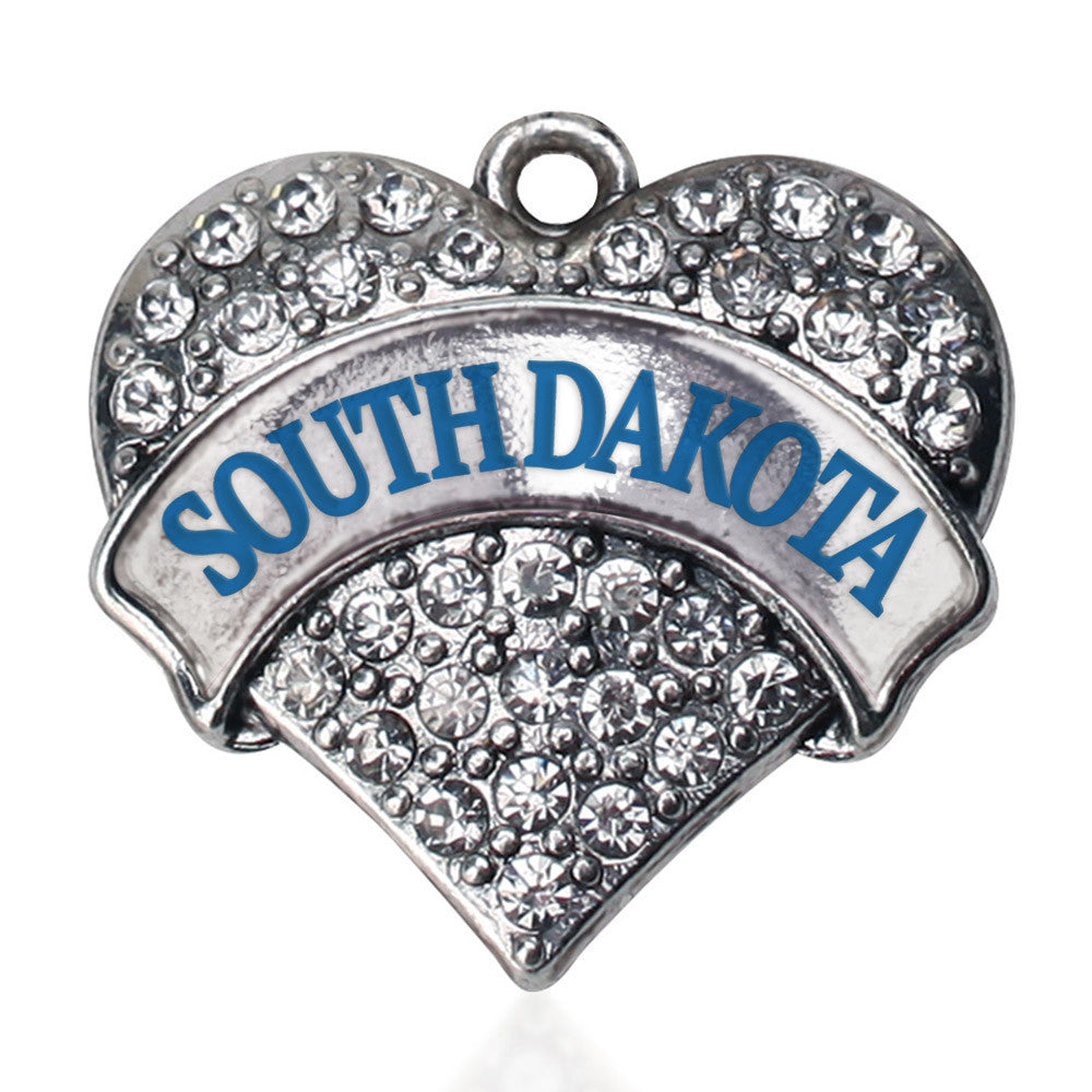 South Dakota Pave Heart Charm