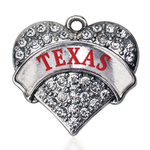 Texas Pave Heart Charm