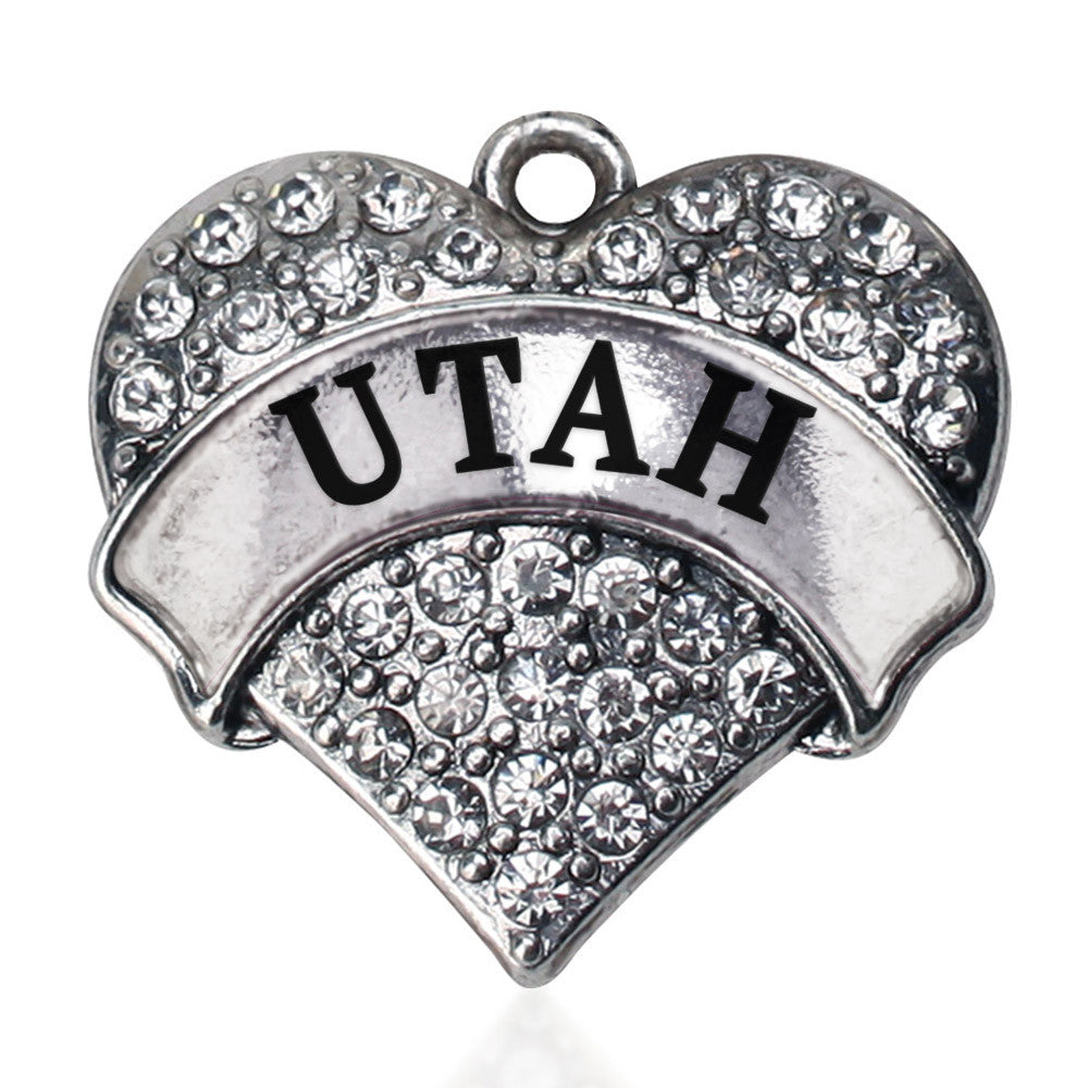 Utah Pave Heart Charm
