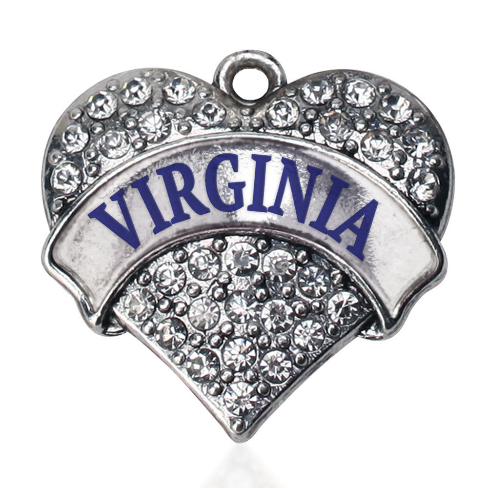 Virginia Pave Heart Charm