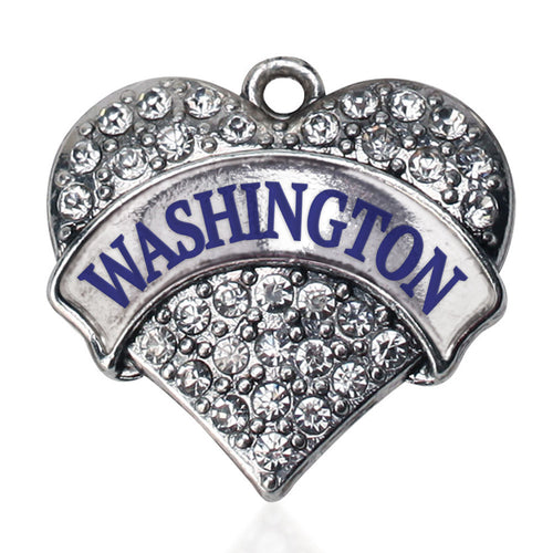 Washington Pave Heart Charm