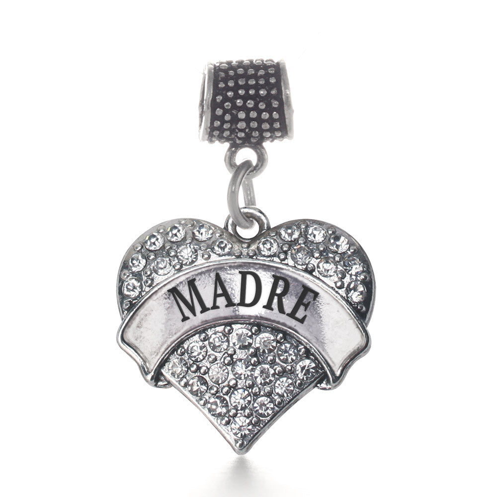 Madre Pave Heart Charm