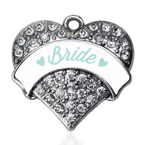 Mint Bride Pave Heart Charm