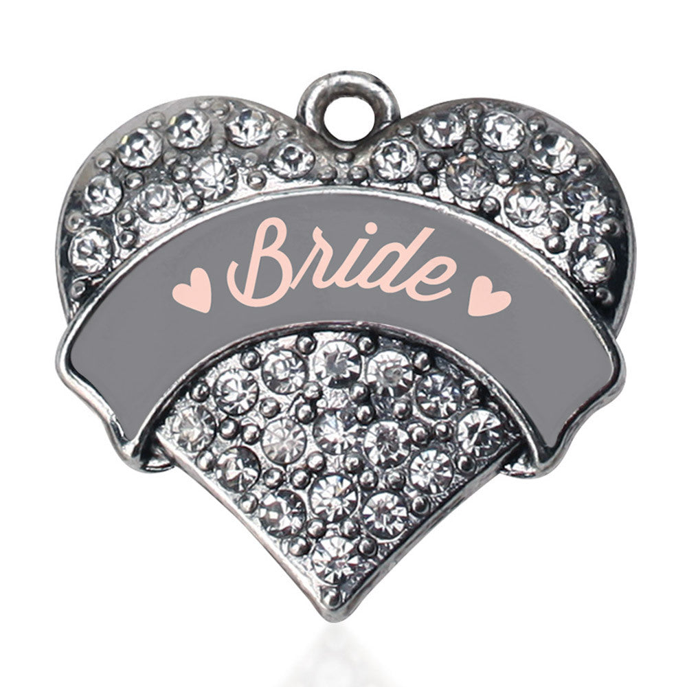 Nude Bride Pave Heart Charm