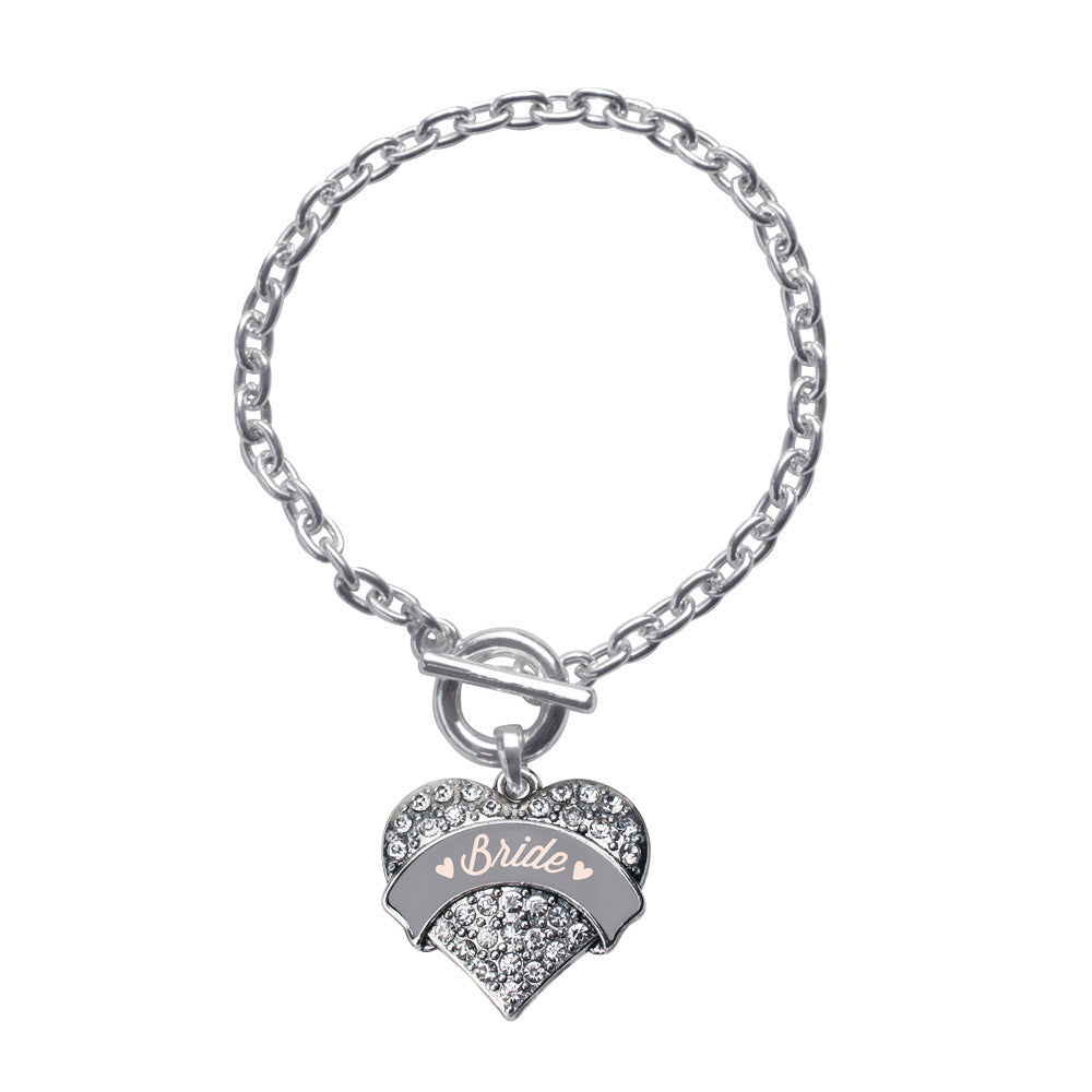 Nude Bride Pave Heart Charm