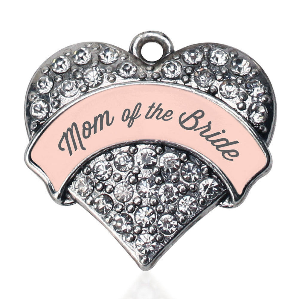 Nude Mom of Bride  Pave Heart Charm